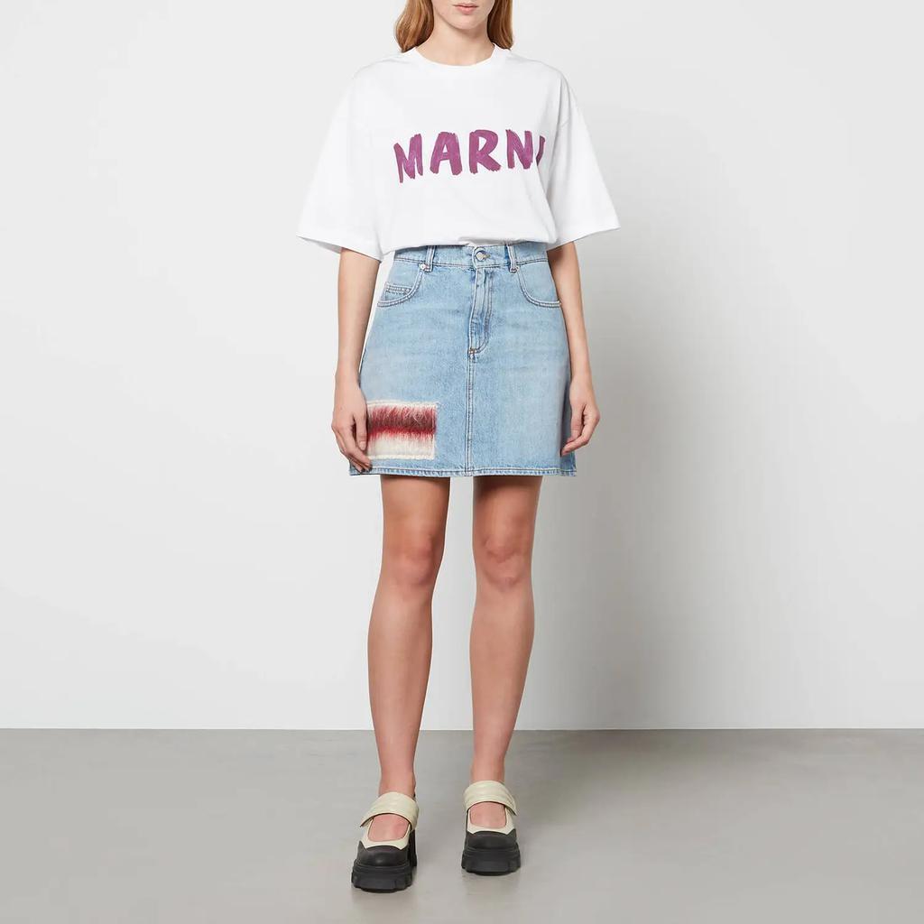 商品Marni|Marni Women's Denim Mini Skirt - Iris Blue,价格¥4910,第5张图片详细描述