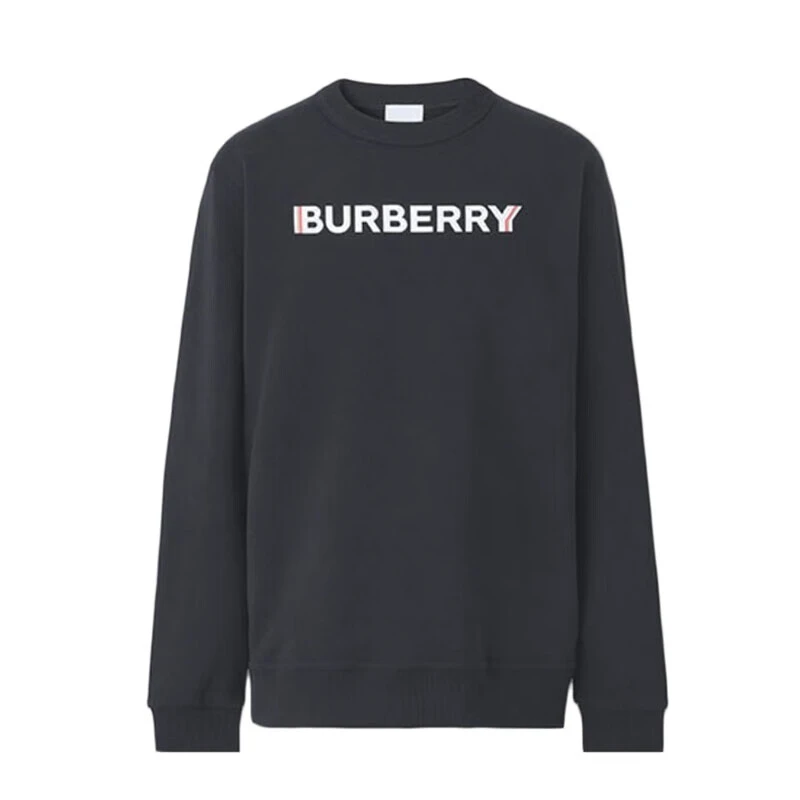 商品Burberry|BURBERRY/博柏利 女士黑色棉质胸口Logo印花卫衣80526591,价格¥1359,第1张图片