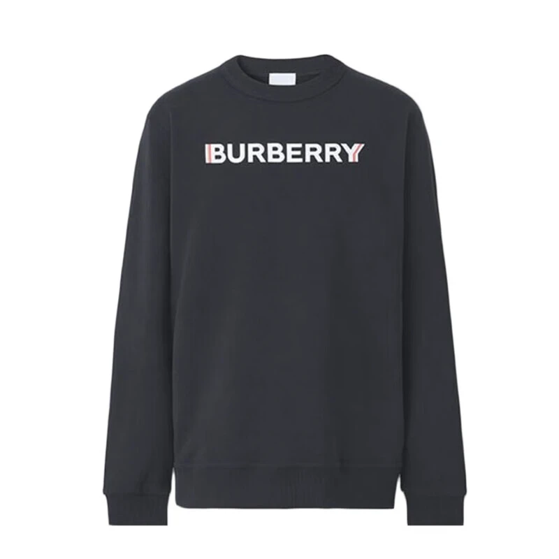 商品Burberry|BURBERRY/博柏利 女士黑色棉质胸口Logo印花卫衣80526591,价格¥1385,第1张图片