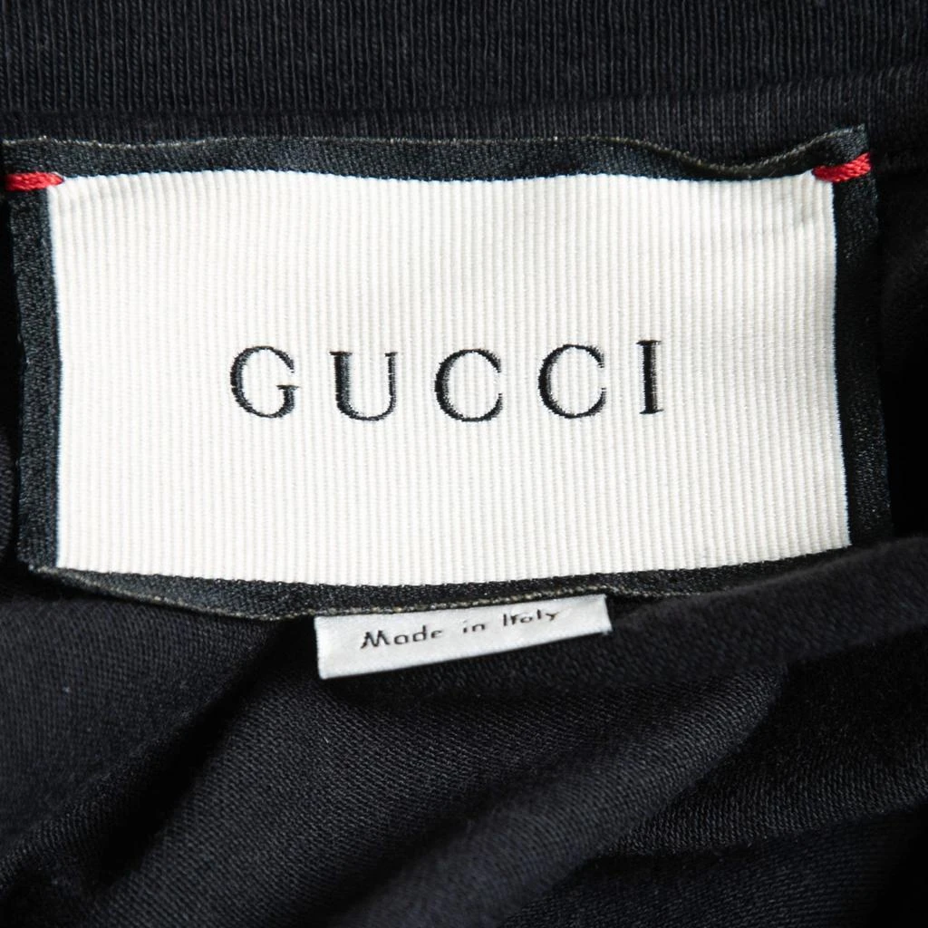 商品[二手商品] Gucci|Gucci Black Cotton Blade Logo Print T-Shirt S,价格¥2779,第4张图片详细描述