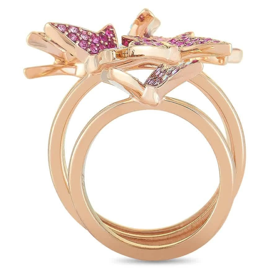 商品Swarovski|Lilia Rose Gold Plated Stainless Steel Pink and Clear Crystals Stackable Rings,价格¥520,第2张图片详细描述