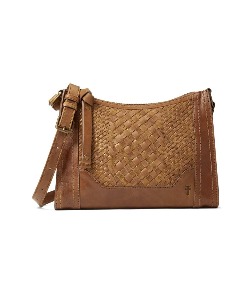 商品Frye|Melissa Metallic Basket Woven Zip Crossbody,价格¥1943,第1张图片