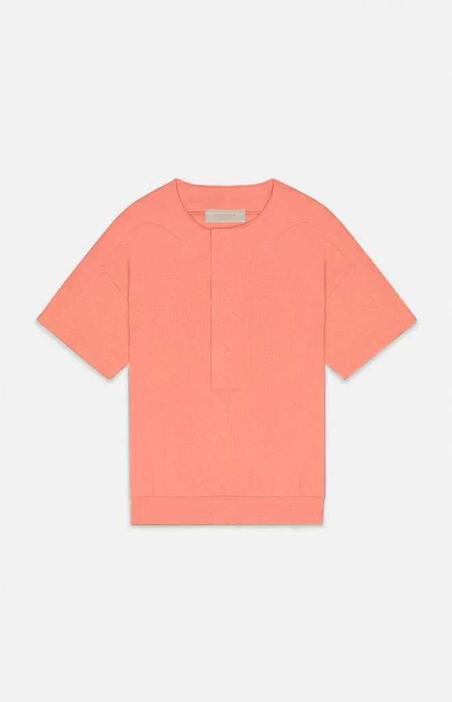 商品Essentials|Coral Short Sleeve Henley Sweatshirt,价格¥376,第1张图片