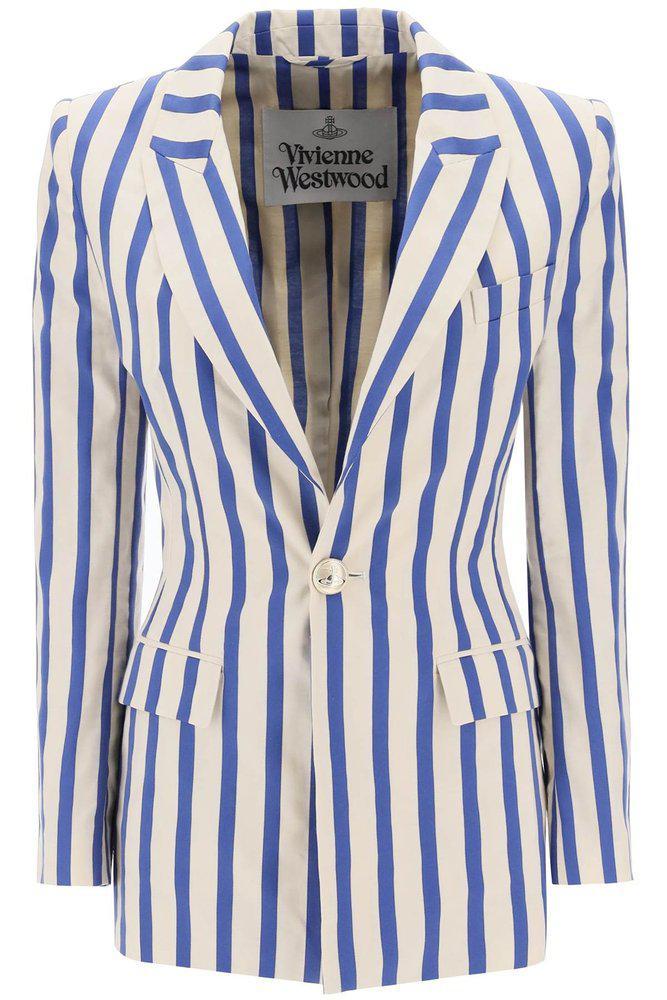 商品Vivienne Westwood|Vivienne Westwood Single Breasted Striped Blazer,价格¥5711-¥5806,第1张图片
