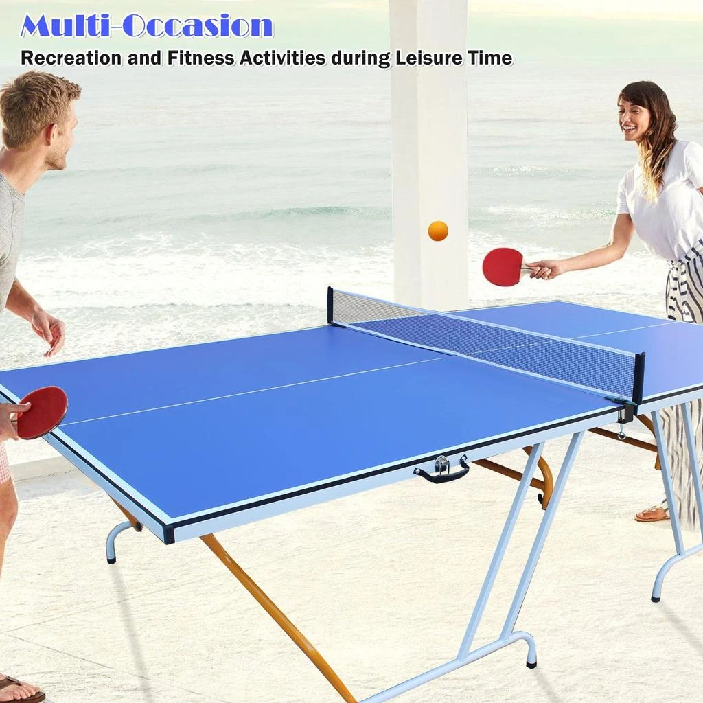 商品Streamdale Furniture|Streamdale Midsize Foldable Table Tennis Table with Paddles and Balls,价格¥4911,第5张图片详细描述