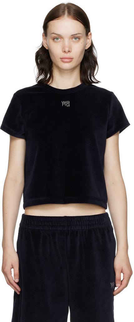 商品Alexander Wang|Navy Hotfix T-Shirt,价格¥834,第1张图片