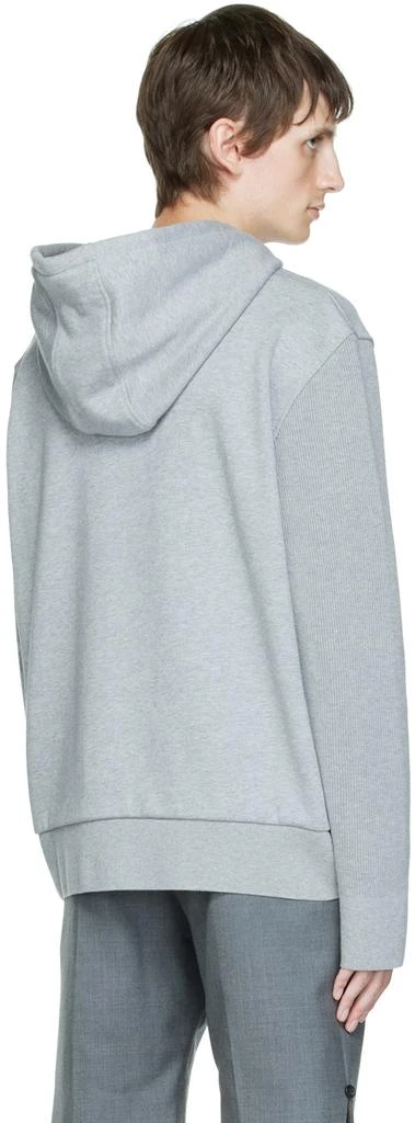 商品Thom Browne|Gray Loopback 4-Bar Hoodie,价格¥4934,第3张图片详细描述