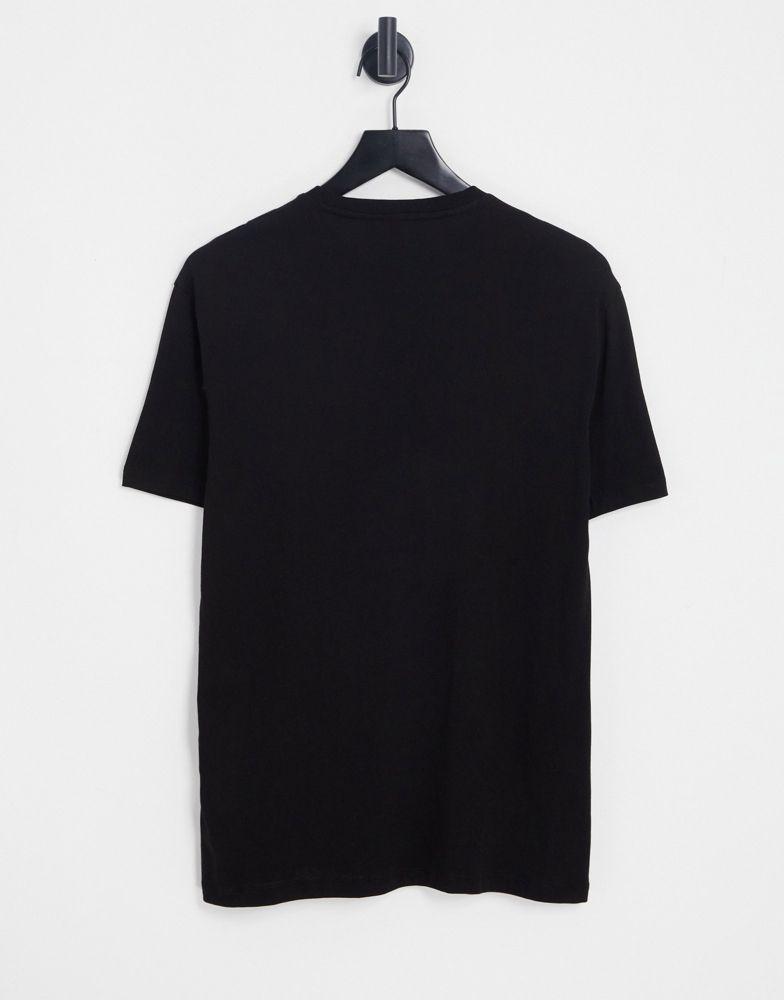 Armani Exchange t-shirt with holographic logo in black商品第3张图片规格展示