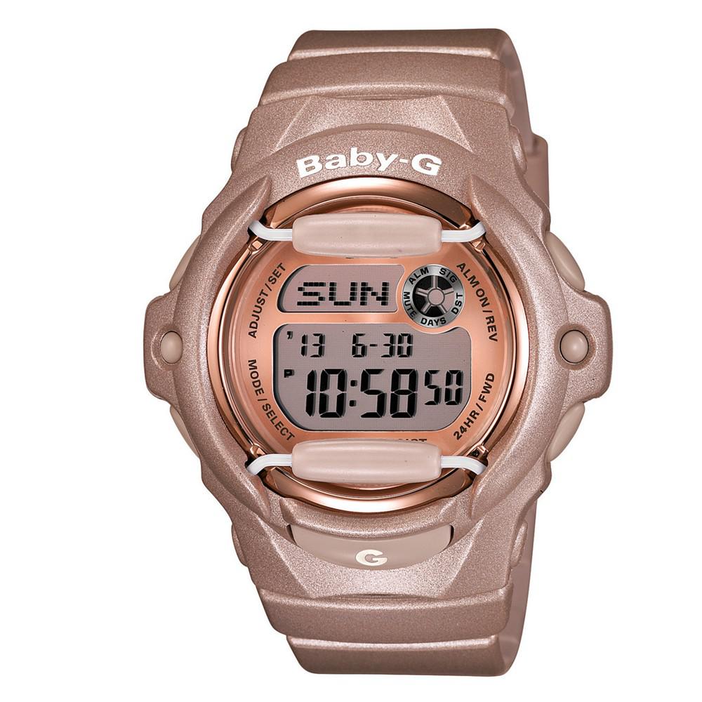 Baby-G Women's Digital Beige Resin Strap Watch 43x46mm BG169G-4 女表商品第1张图片规格展示