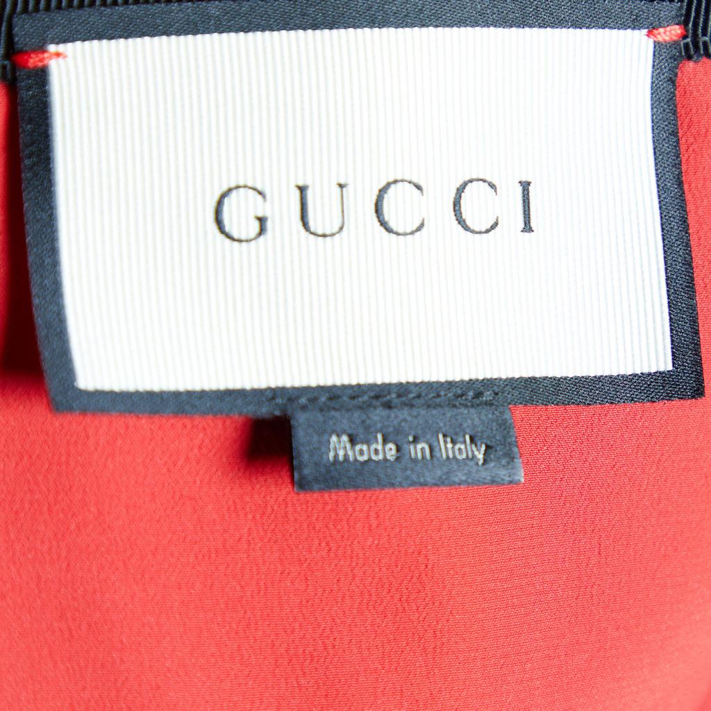 Gucci Navy Blue Wool & Silk Pleat Detail Skirt S商品第4张图片规格展示
