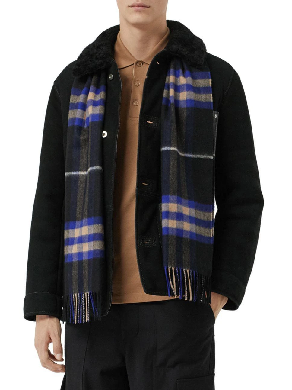 商品Burberry|Cashmere Checked Scarf,价格¥2241,第2张图片详细描述
