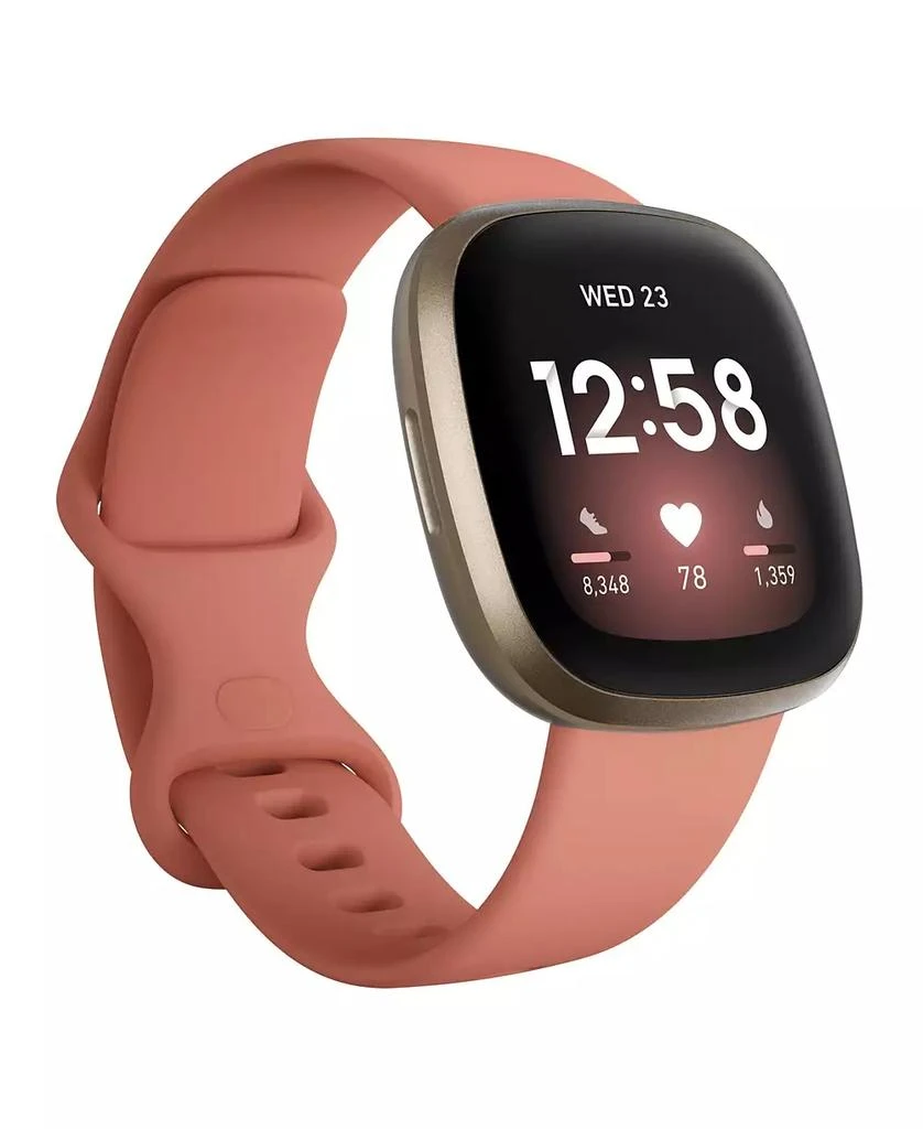 商品Fitbit|Versa 3 Pink Clay Strap Smart Watch 39mm,价格¥1523,第1张图片