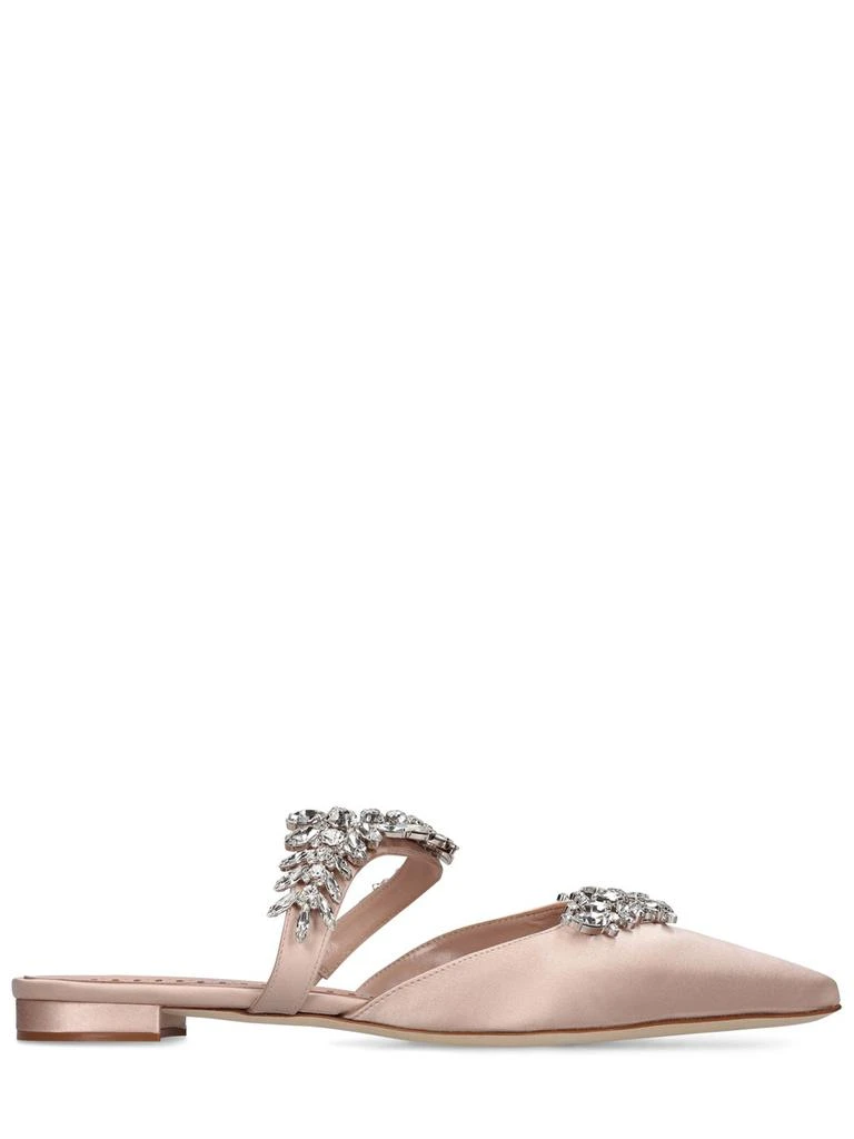 商品Manolo Blahnik|10mm Lurum Satin Flats,价格¥10857,第1张图片