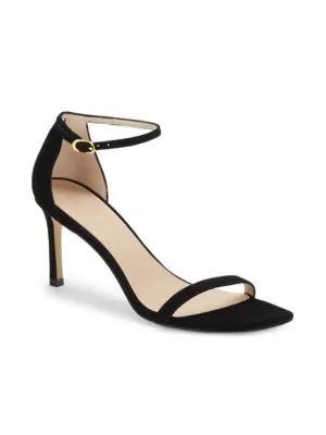 商品Stuart Weitzman|Amelina Suede Ankle-Strap Sandals,价格¥1619,第4张图片详细描述