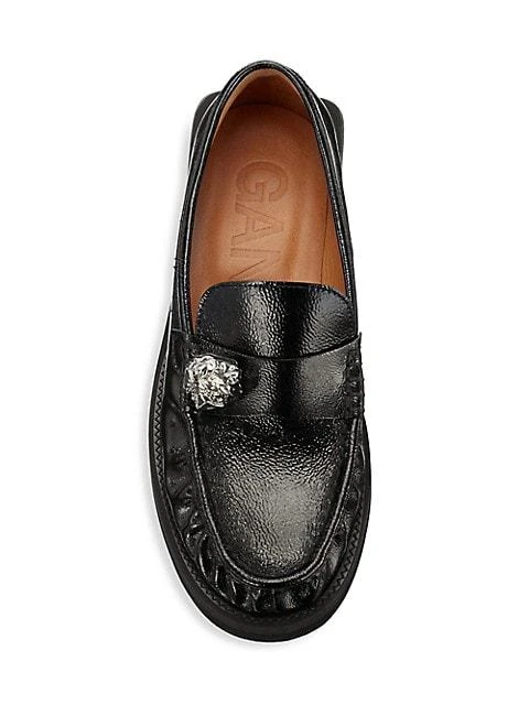 商品Ganni|Jeweled Leather Loafers,价格¥1774,第5张图片详细描述