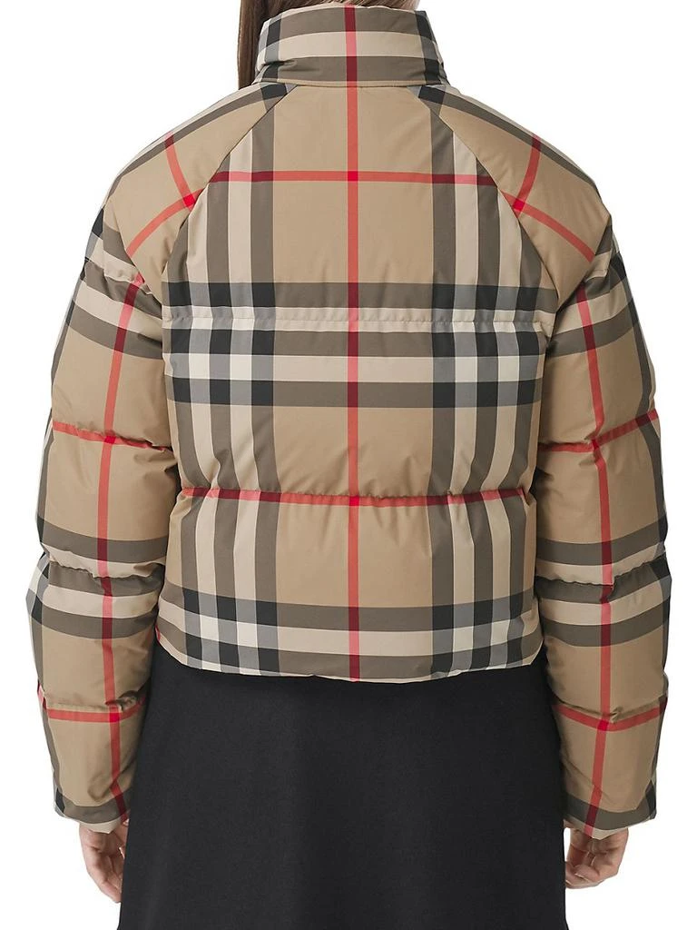 商品Burberry|Alsham Check Logo Puffer Jacket,价格¥12368,第4张图片详细描述