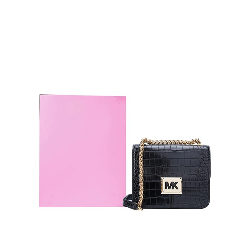 Michael Kors 奥莱款女士皮质单肩斜挎链条包 35F1G6SS1E-BLACK 商品