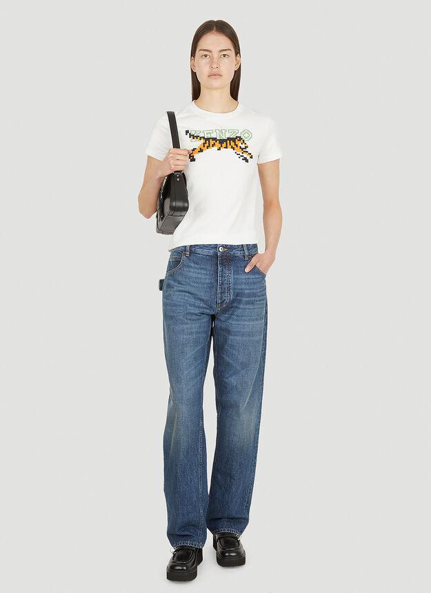 商品Kenzo|Tiger Pixel T-Shirt in White,价格¥1704,第4张图片详细描述
