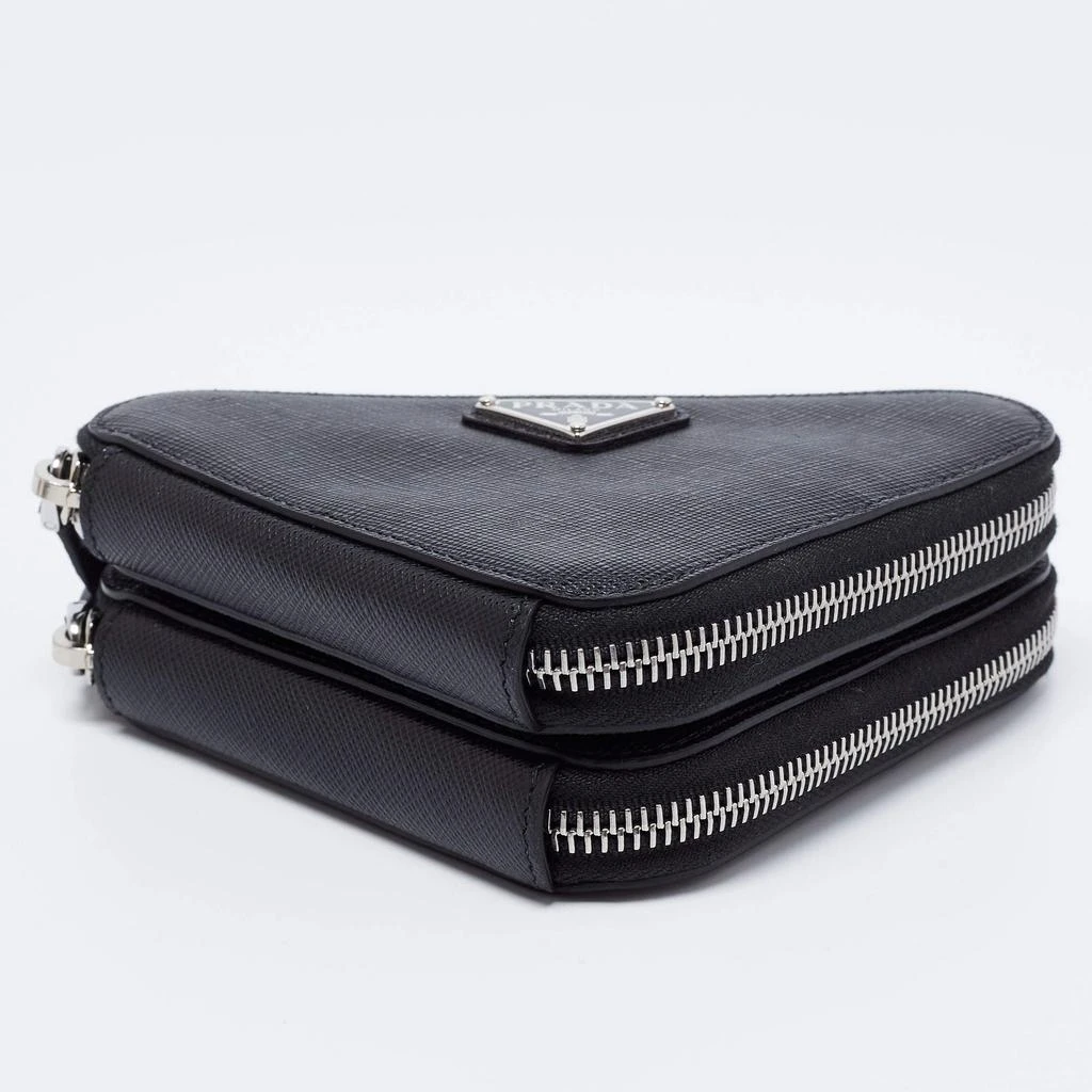 Prada Black Saffiano Leather Mini Triangular Pouch Bag 商品