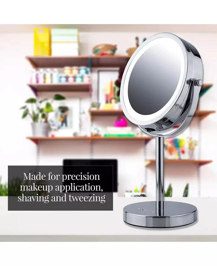 商品OVENTE|6" Dual Sided Tabletop Makeup Mirror with LED,价格¥343,第3张图片详细描述