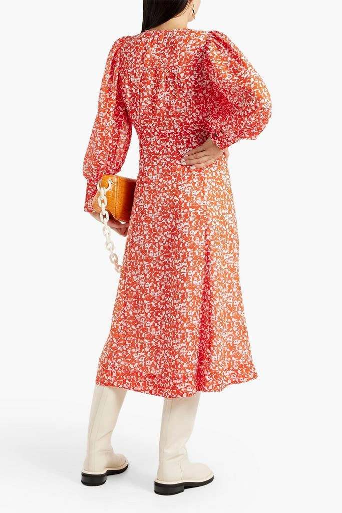 商品Ganni|Printed crepe midi dress,价格¥977,第3张图片详细描述