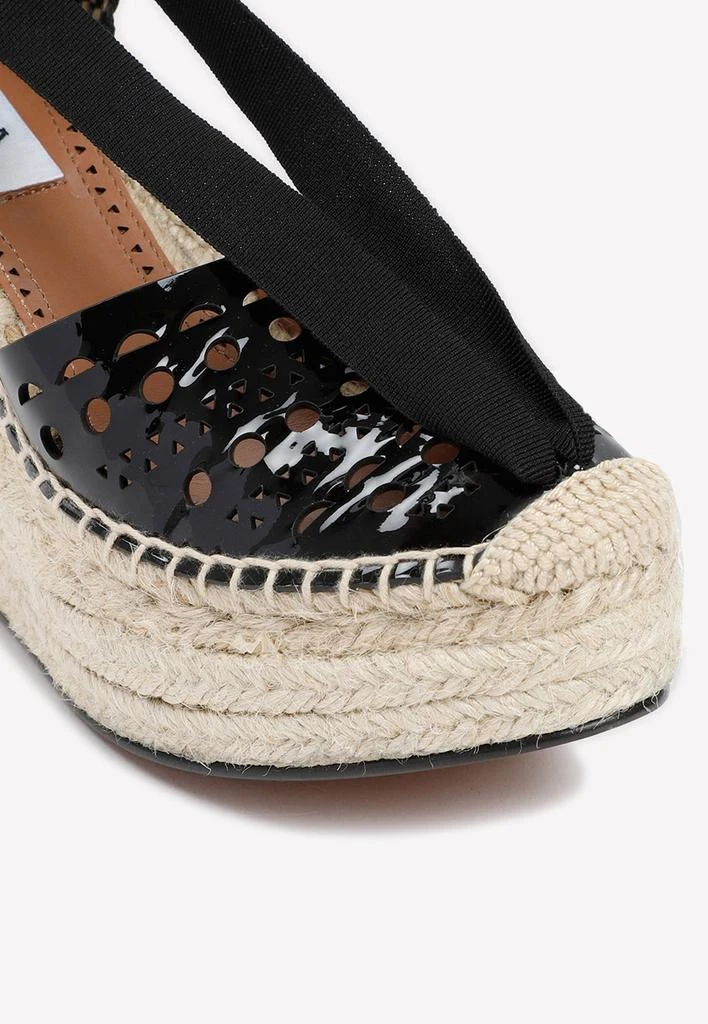 商品Alaïa|Vienne 100 Calf Leather Espadrille Wedges,价格¥3301,第4张图片详细描述
