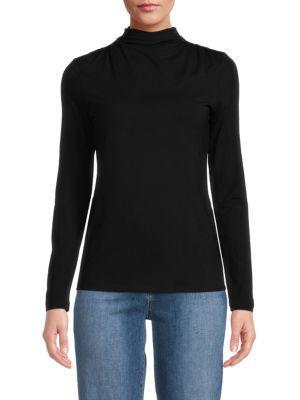 商品Tahari|Long Sleeve Mockneck Top,价格¥216,第1张图片