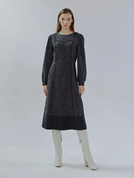 商品ETMON|Color Block Line Dress_Black,价格¥1229,第2张图片详细描述