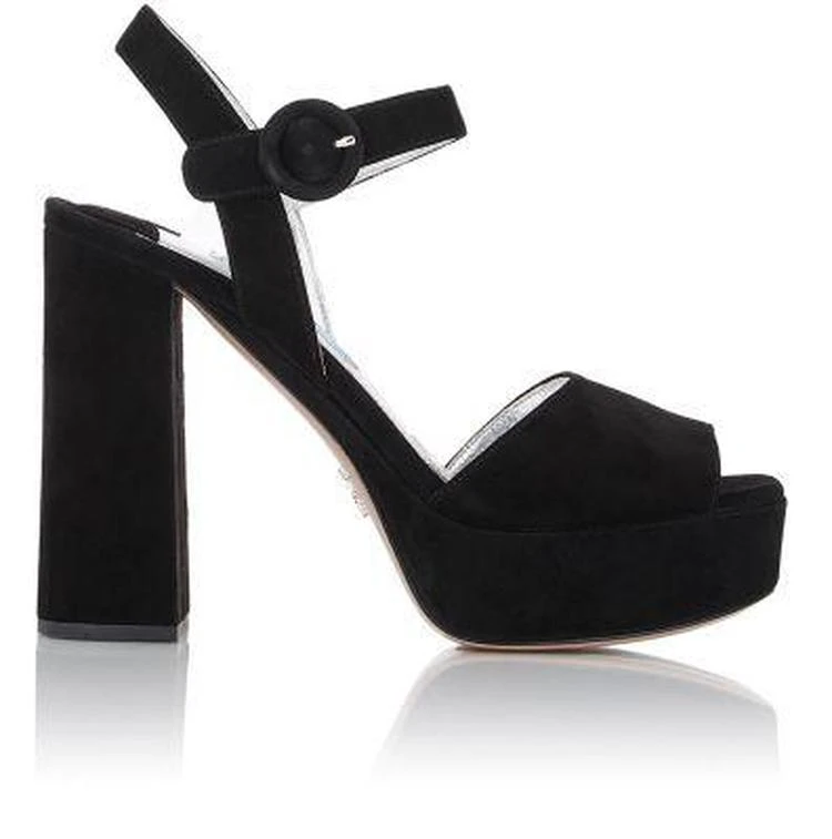 商品Prada|Suede Ankle-Strap Platform Sandals,价格¥3042,第1张图片