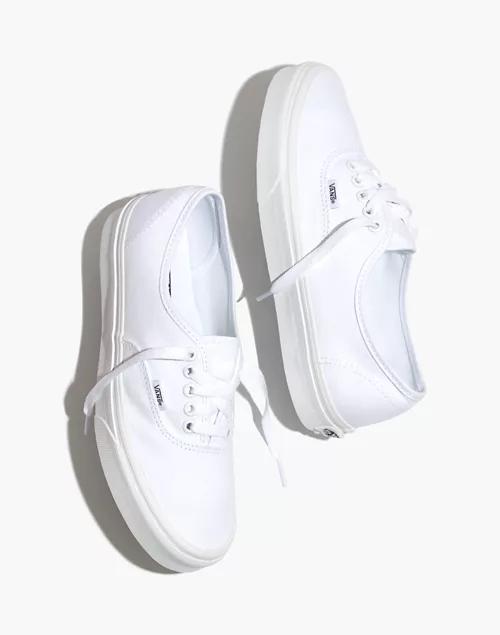 商品Vans|Unisex Authentic Lace-Up Sneakers in White Canvas,价格¥358,第1张图片