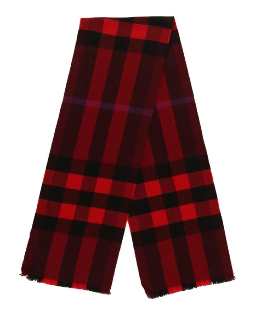 商品Burberry|Fringed Plaid Check Wool Scarf,价格¥2216,第2张图片详细描述