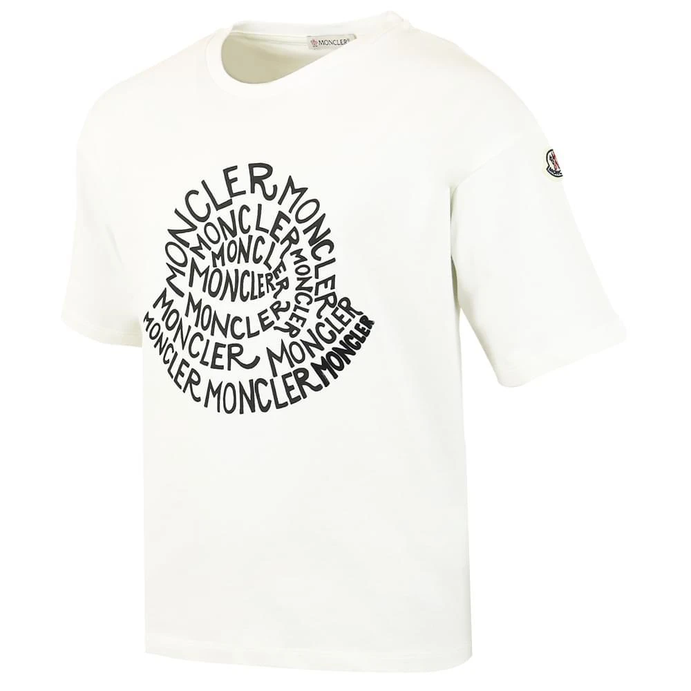 商品Moncler|Logo Print White T Shirt,价格¥939,第5张图片详细描述