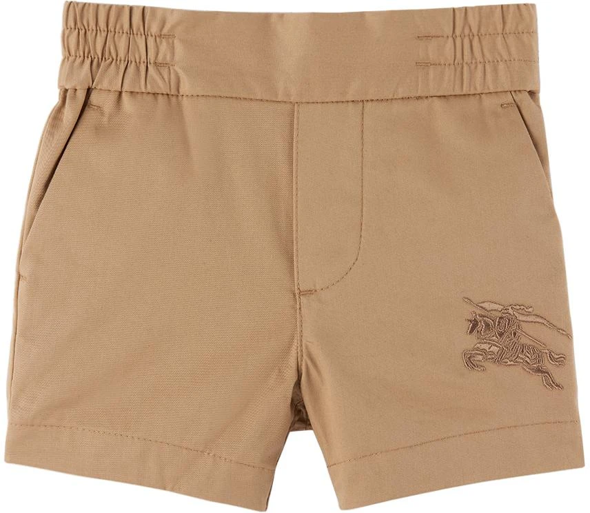 商品Burberry|驼色 EKD Motif 婴儿短裤,价格¥881,第1张图片