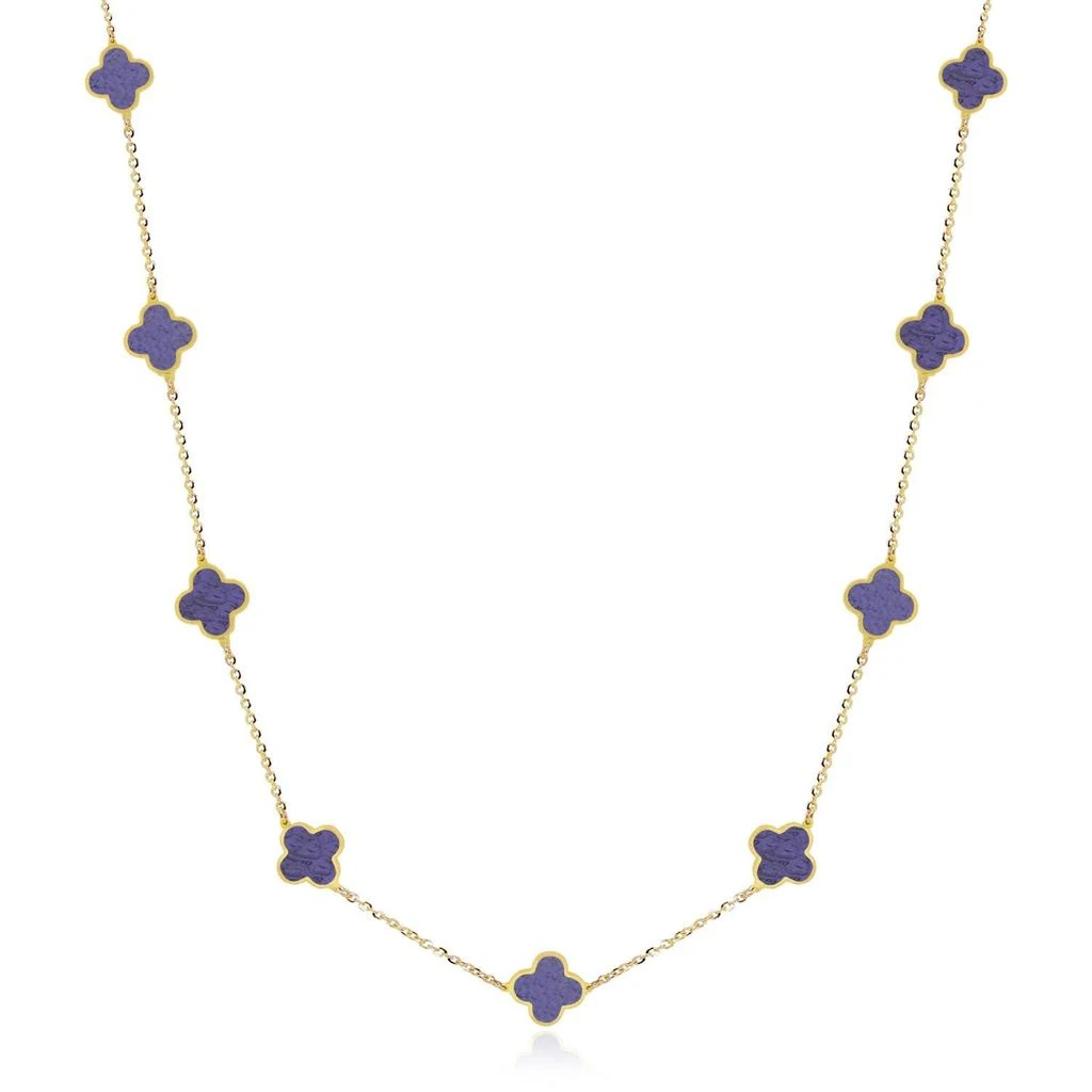 商品The Lovery|Mini Amethyst Clover Necklace,价格¥4181,第1张图片