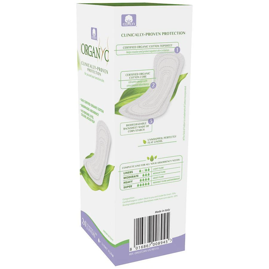 商品ORGANYC|100% Certified Organic Cotton Light Panty Liner Light Flow/Flat,价格¥49,第4张图片详细描述