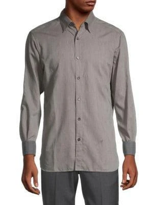 商品Zegna|Cross-Hatch Button-Down Shirt,价格¥834,第1张图片