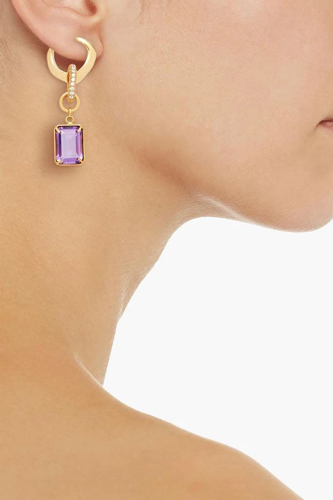 商品Cornelia Webb|Gold-plated, amethyst and Siamite ear cuff,价格¥765,第2张图片详细描述