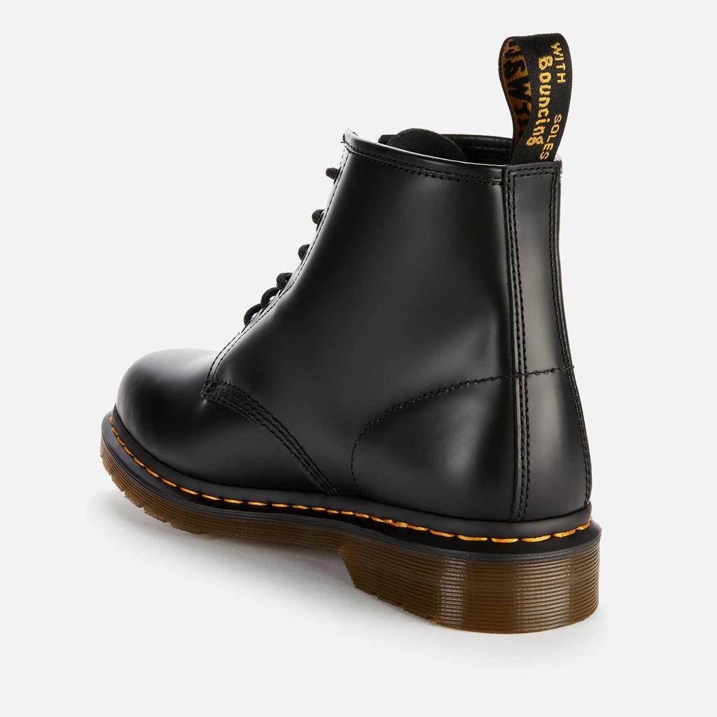 Dr. Martens 101 Smooth Leather 6-Eye Boots - Black商品第3张图片规格展示