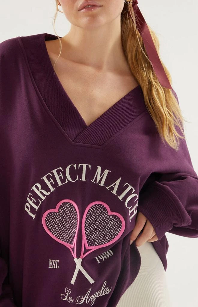 商品PacSun|Valentine V-Neck Sweatshirt,价格¥348,第3张图片详细描述