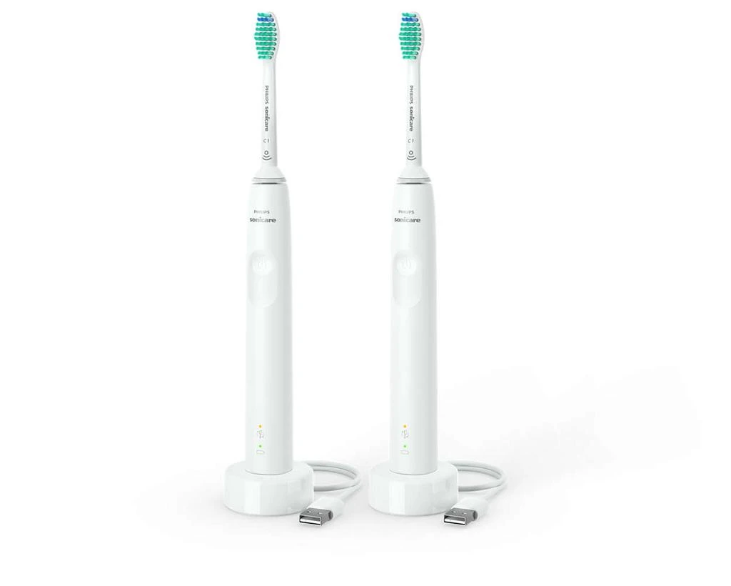 商品Philips|Philips 飞利浦3100系列钻石亮白牙刷2支套装 白色 HX3675/13,价格¥1336,第1张图片