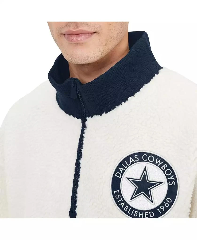 商品Tommy Hilfiger|Men's White Dallas Cowboys Jordan Sherpa Quarter-Zip Jacket,价格¥674,第2张图片详细描述