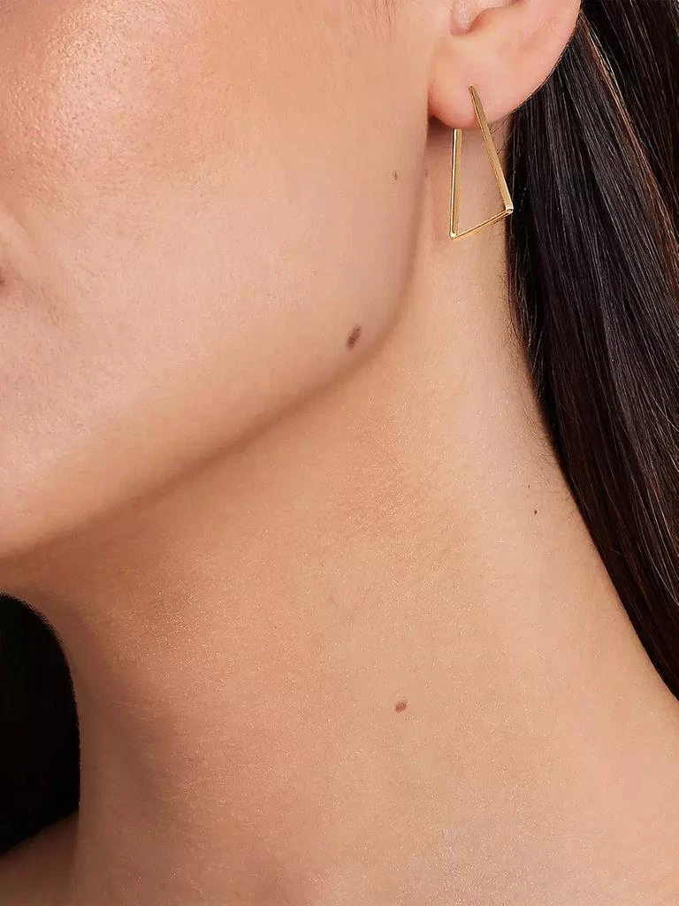 商品LANA|14K Yellow Gold Small Triangle Hoop Earrings,价格¥2574,第3张图片详细描述