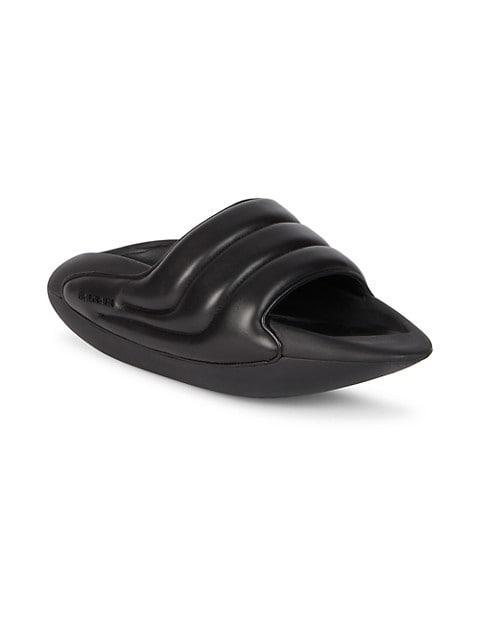 商品Balmain|B-It Quilted Leather Slides,价格¥5974,第4张图片详细描述