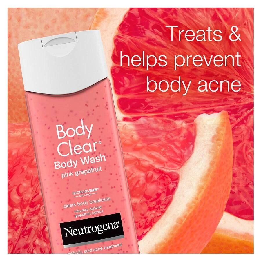 商品Neutrogena|Body Clear Wash Salicylic Acid Acne Treatment Pink Grapefruit,价格¥90,第3张图片详细描述