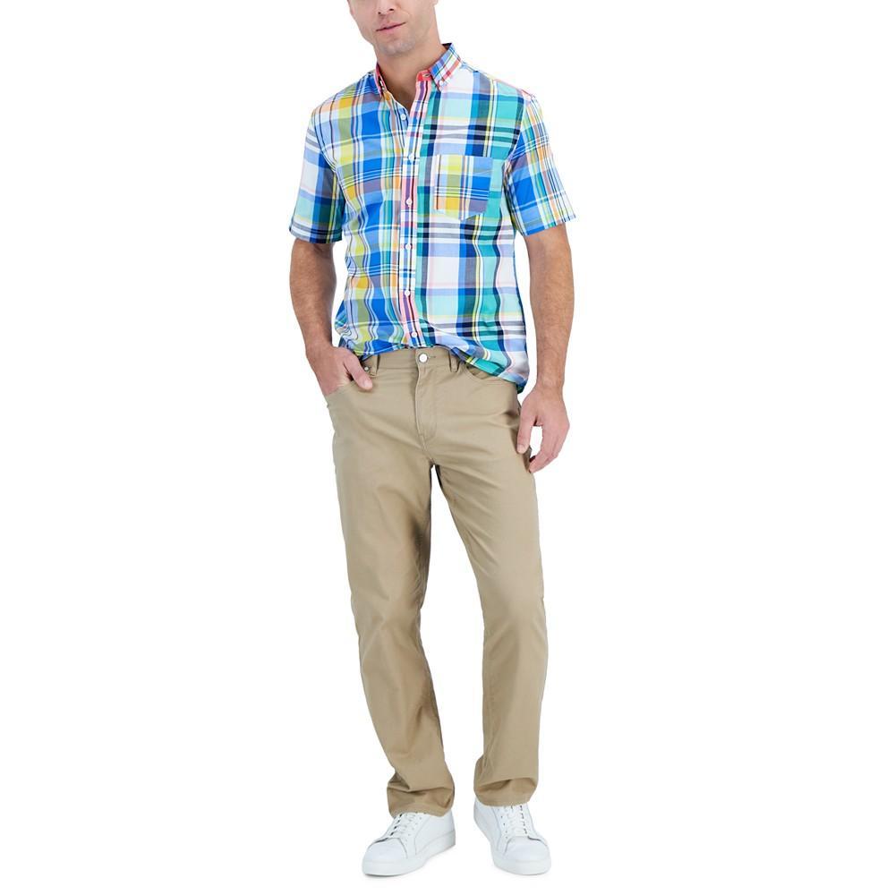 商品Club Room|Men's Short-Sleeve Mixed Plaid Shirt, Created for Macy's,价格¥362,第5张图片详细描述