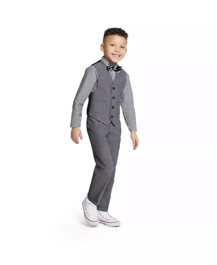 商品Nautica|Little Boys Linen Look Machine Washable Vest Set,价格¥122,第4张图片详细描述