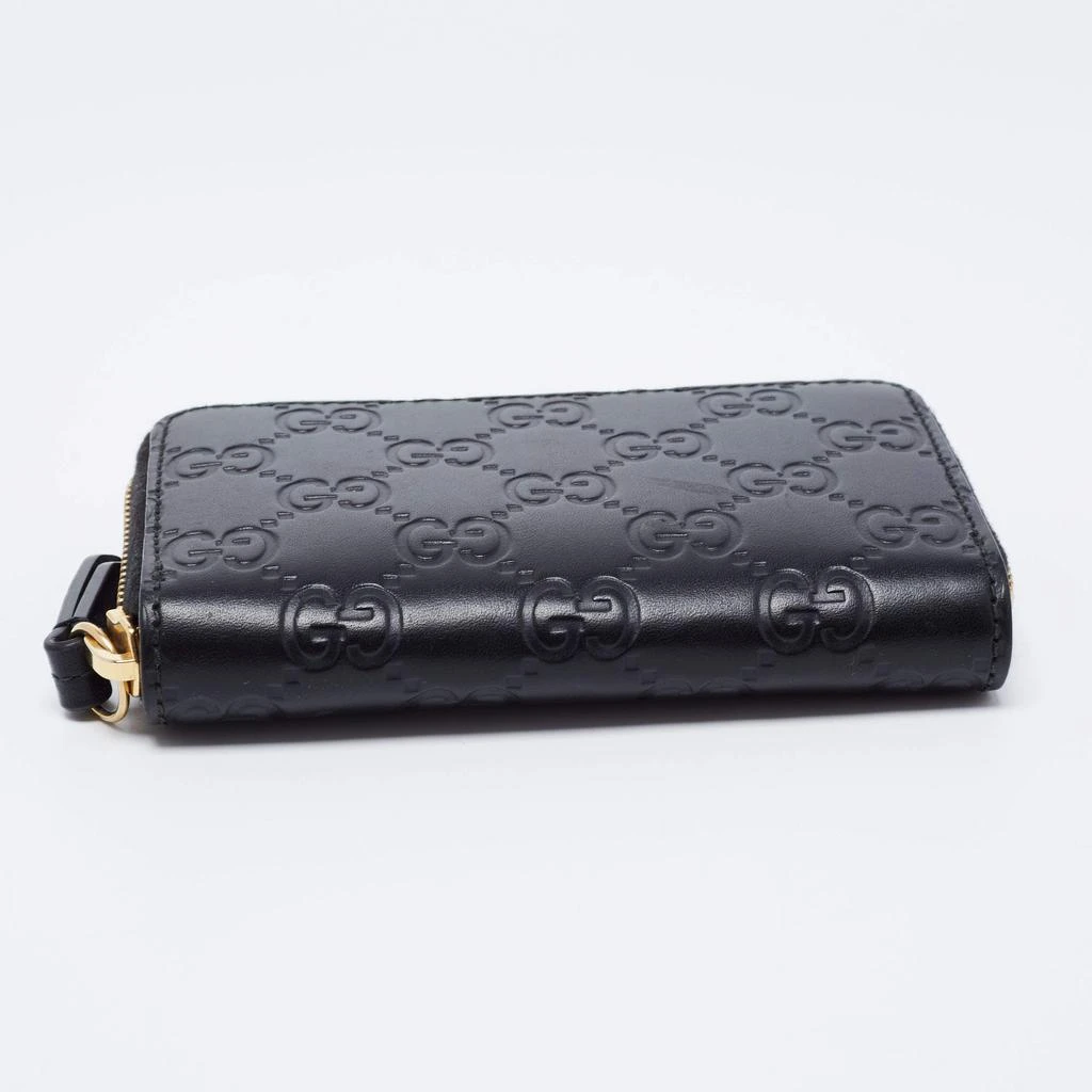Gucci Black Guccissima Leather Zip Around Card Case 商品
