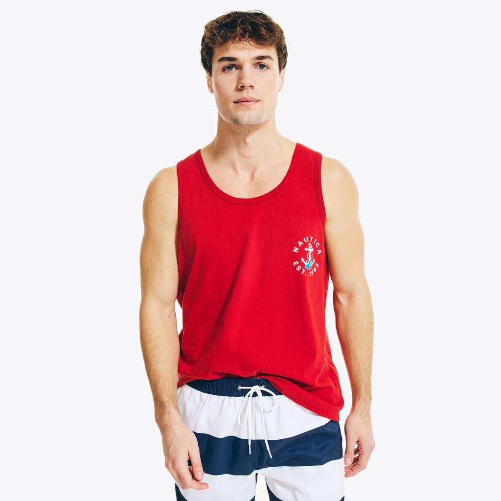 Nautica Mens Sailing Graphic Tank商品第1张图片规格展示