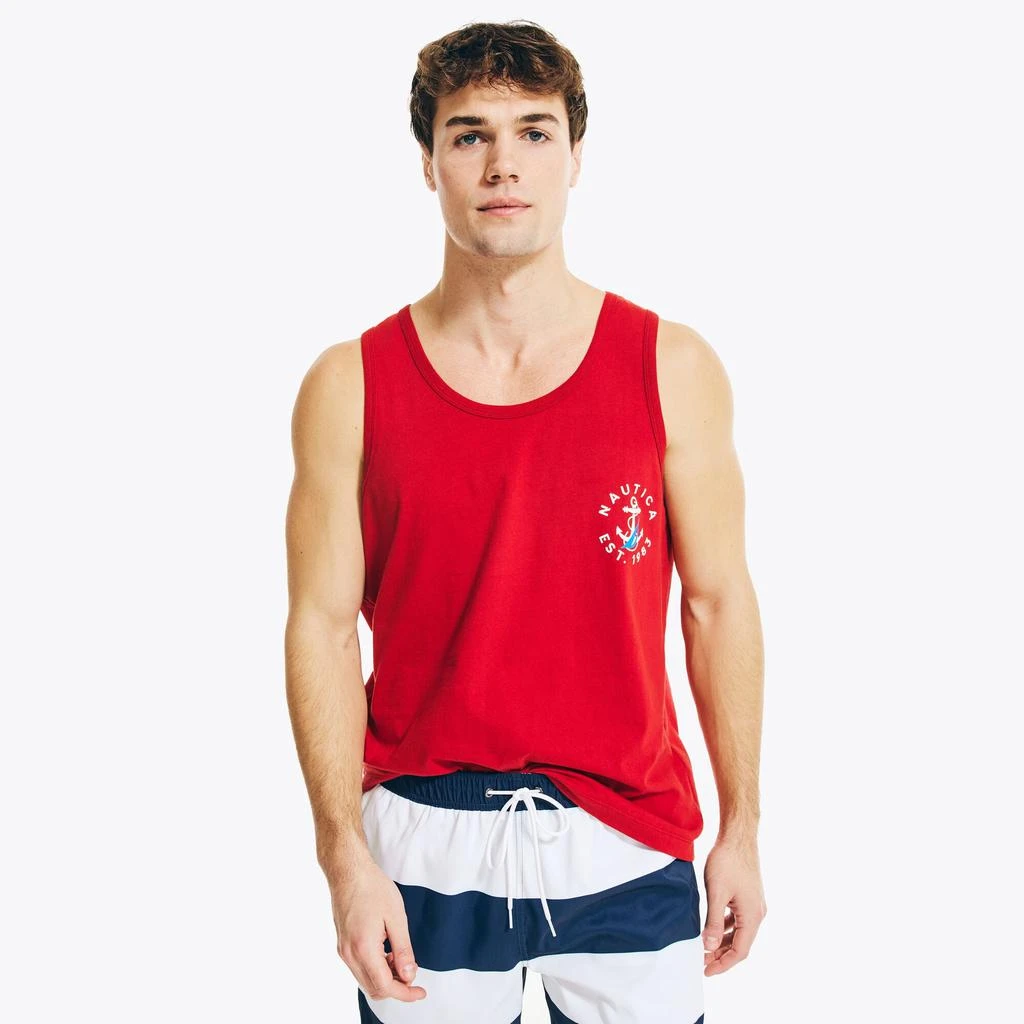 商品Nautica|Nautica Mens Sailing Graphic Tank,价格¥72,第1张图片