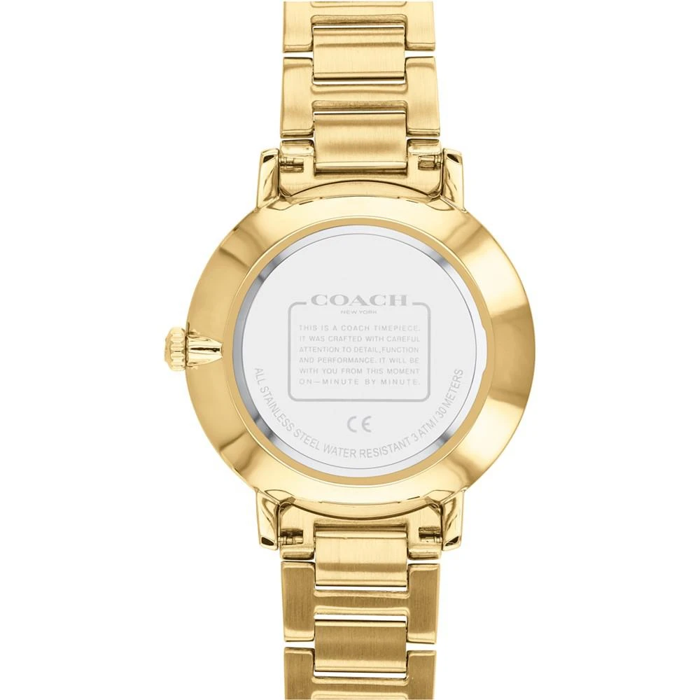 商品Coach|Women's Audrey Gold-Tone Stainless Steel Bracelet Watch 35mm,价格¥1656,第3张图片详细描述